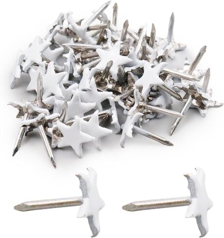 Antrader 150 PCS Star Shaped Push Pins, Star Shaped Thumbtacks Decorative Thumbtacks Metal Thumb Tacks for Office School Personal Use (White) in Saudi Arabia