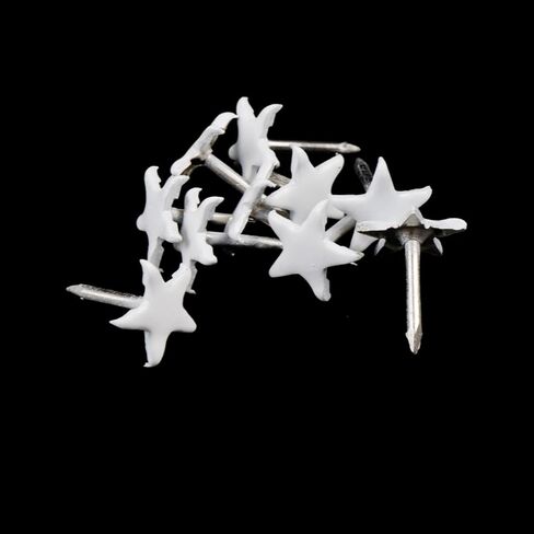 Antrader 150 PCS Star Shaped Push Pins, Star Shaped Thumbtacks Decorative Thumbtacks Metal Thumb Tacks for Office School Personal Use (White) in Saudi Arabia