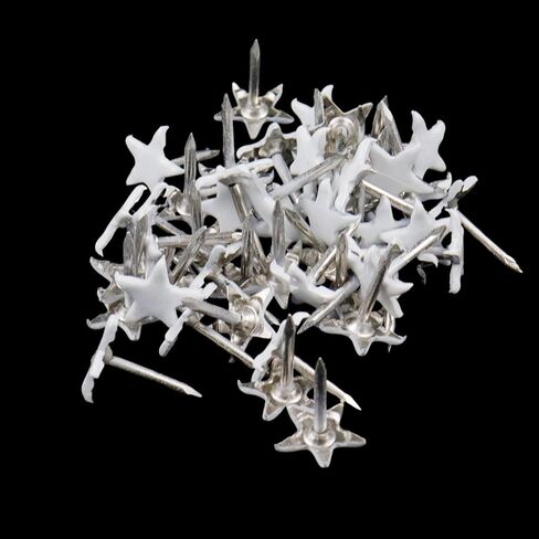Antrader 150 PCS Star Shaped Push Pins, Star Shaped Thumbtacks Decorative Thumbtacks Metal Thumb Tacks for Office School Personal Use (White) in Saudi Arabia