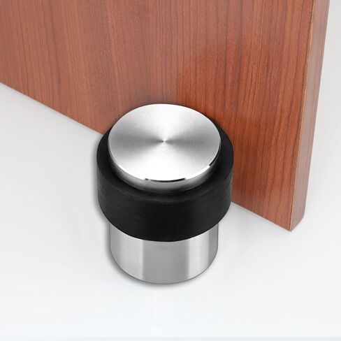 Sumnacon 3 Pcs Cylindrical Floor Door Stopper, Solid Stainless Steel Door Stopper with Rubber Bumper-Safety Floor Mount Doorstop with Screws, Heavy Duty Commercial Industrial Floor Door Stopper in Kuwait