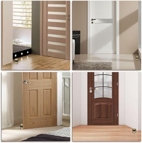 Sumnacon 3 Pcs Cylindrical Floor Door Stopper, Solid Stainless Steel Door Stopper with Rubber Bumper-Safety Floor Mount Doorstop with Screws, Heavy Duty Commercial Industrial Floor Door Stopper in Kuwait