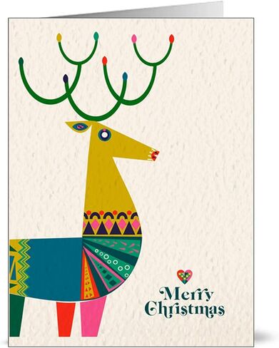 24 Cute Eco-Friendly Recycled Christmas Cards with Envelopes (Scandinavian) in Saudi Arabia