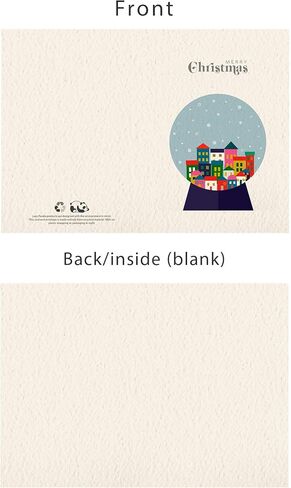 24 Cute Eco-Friendly Recycled Christmas Cards with Envelopes (Scandinavian) in Saudi Arabia