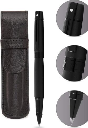 Sheaffer 300 Matte Black Lacquer Pen with PVD Trims and Matching Pouch gift Set (Rollerball) in Saudi Arabia
