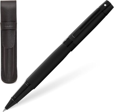 Sheaffer 300 Matte Black Lacquer Pen with PVD Trims and Matching Pouch gift Set (Rollerball) in Saudi Arabia