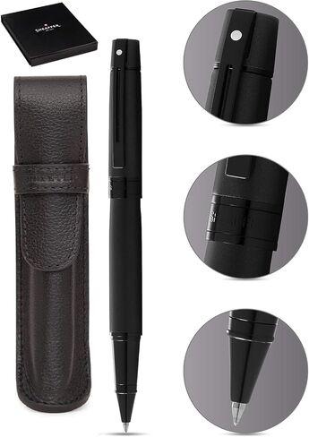 Sheaffer 300 Matte Black Lacquer Pen with PVD Trims and Matching Pouch gift Set (Rollerball) in Saudi Arabia