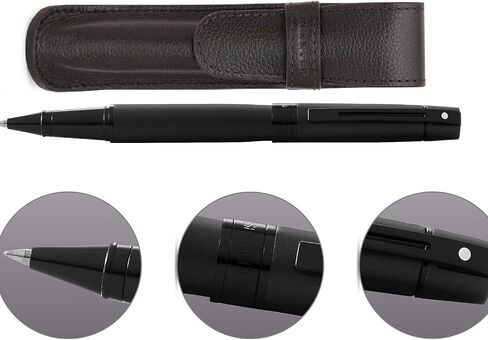 Sheaffer 300 Matte Black Lacquer Pen with PVD Trims and Matching Pouch gift Set (Rollerball) in Saudi Arabia