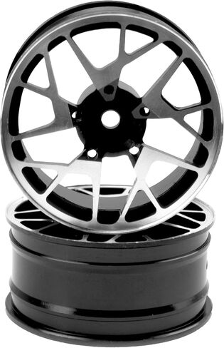 4 عبوات من إطارات العجلات المعدنية بمحور سداسي 12 مم وعرض 26 مم متوافق مع سيارة Traxxas Tamiya TT01 RedCat Sakura D4 XIS HSP HPI 1/10 على الطرق الوعرة (أسود) in Saudi Arabia