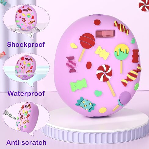 for Tamagotchi Uni Virtual Pet Toy Case Cover Virtual Pet Cover Electronic Pet Cover Case Pet Protective Silicone Protective Cover for Interactive with Hand Strap (Purple) in Kuwait