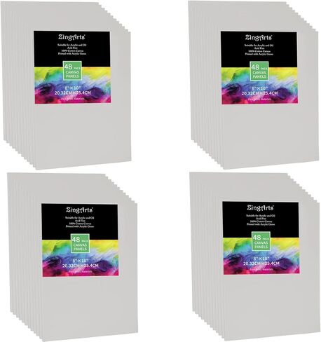 Black Canvases for Painting 9X12 Inch 24-Pack Professional Painting Canvas Panels (9X12IN 24PCS) in Kuwait