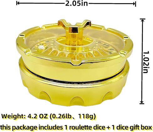D20 Roulette dice, Unique dice Spinner , Metal D&D Dice Set, Perfect for D&D Dungeons and Dragons, RPG and Pathfinder Role Playing Games ( Gold ) in Saudi Arabia