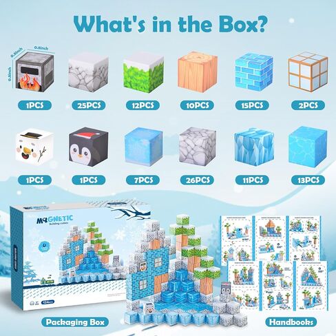 Magnetic Blocks-108PCS Magnetic Building Toy,Build Mine Magnet World,STEM Sensory Toys for Toddlers Gifts for Old Girls Boys Age 4 5 6 7 8 9 in Saudi Arabia