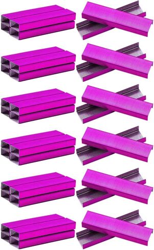 5000 Pcs 26/6 Metal Standard Staples Colored Office Staples Manual Stapler Staples Desk Stapler Refillable Staples Business Supply Staples for Document Paper Hot Pink in Saudi Arabia
