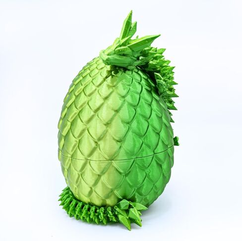 3D Printed Dragon,Dragon Eggs with Dragon Inside,Articulated Crystal Dragon Toys for Kids Home Decor, Executive Dragon Fidget Desk Toys (Lser Red) in Saudi Arabia