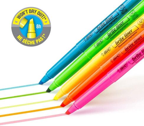 BIC Brite Liner Highlighter, Chisel Tip, 30 Count (BLP51W-AST) in Saudi Arabia