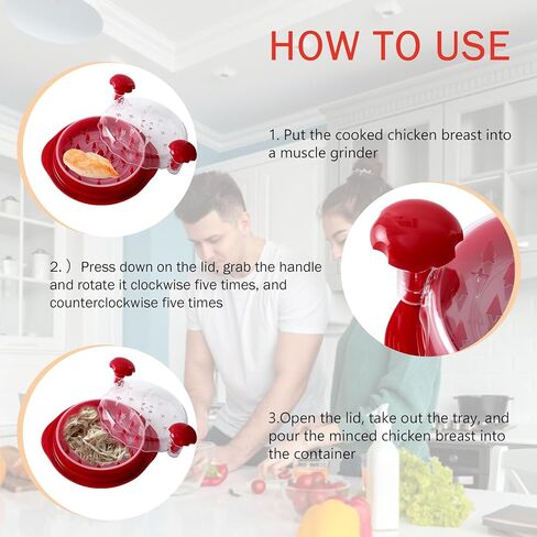 ماكينة تقطيع الدجاج، أداة تمزيق الدجاج المرئية مقاس 10.8 بوصة، آلة تقطيع اللحوم المرئية مع فرشاة ولوحة قابلة للفصل، مقبض مريح، غير قابل للانزلاق، مقاوم للحرارة، خالي من مادة BPA. (أسود) in Kuwait