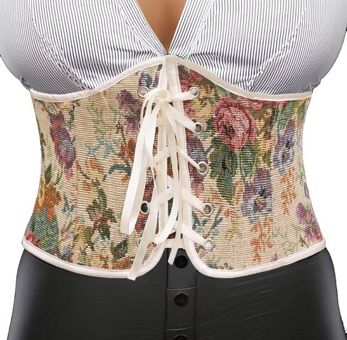 Bslingerie المرأة ريترو خمر الأزهار النفط اللوحة القرون الوسطى عصر النهضة بوستير مشد Underbust in Saudi Arabia