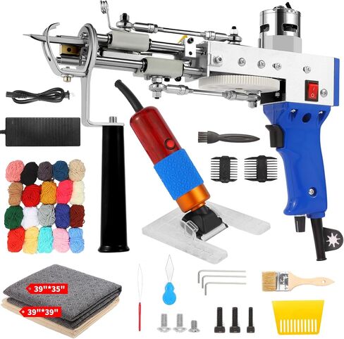 Tufting Gun Cut Pile and Loop Pile 2 in 1 Electric Rug Gun Machine Starter Kit for Tufting Lover in Saudi Arabia