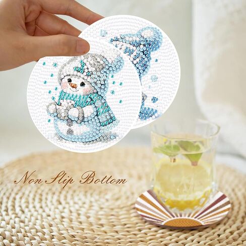 8 Pcs Butterfly Diamond Painting Coasters Kits with Holder, DIY Butterfly Diamond Art Coaster Non Slip Coaster for Tabletop Protection 4x4 Inch in Saudi Arabia