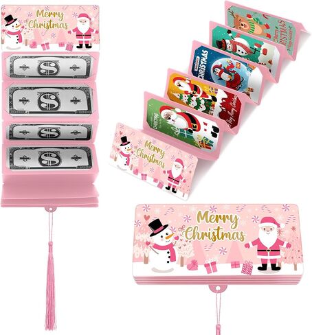 Christmas Money Holder or Gift Card Holder Christmas Surprise Money Holder with 10 Slots Xmas Gift Card Holder for Christmas Cash Gift Card Supplies(Red,Classic) in Saudi Arabia