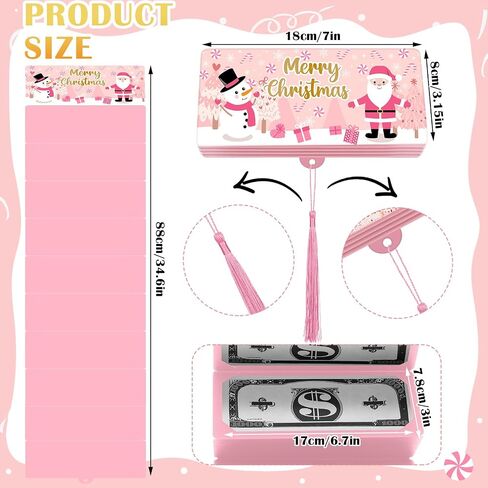 Christmas Money Holder or Gift Card Holder Christmas Surprise Money Holder with 10 Slots Xmas Gift Card Holder for Christmas Cash Gift Card Supplies(Red,Classic) in Saudi Arabia