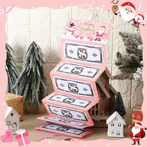 Christmas Money Holder or Gift Card Holder Christmas Surprise Money Holder with 10 Slots Xmas Gift Card Holder for Christmas Cash Gift Card Supplies(Red,Classic) in Saudi Arabia