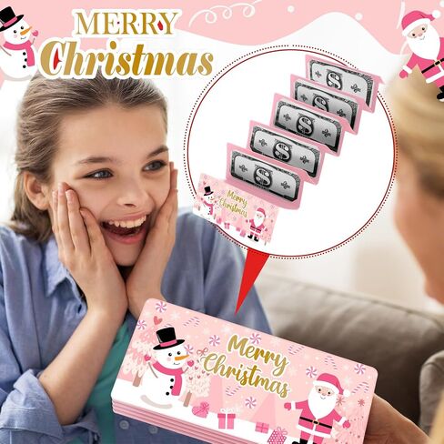 Christmas Money Holder or Gift Card Holder Christmas Surprise Money Holder with 10 Slots Xmas Gift Card Holder for Christmas Cash Gift Card Supplies(Red,Classic) in Saudi Arabia