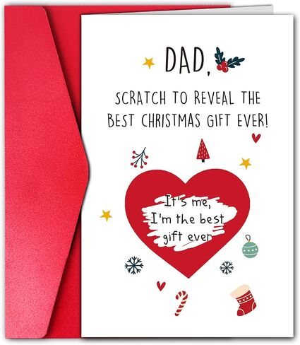 GYYsweetus Christmas Card for Mom Funny, Scratch Xmas Card for Mother from Son or Daughter (It’s Me I’m the Gift) in Saudi Arabia