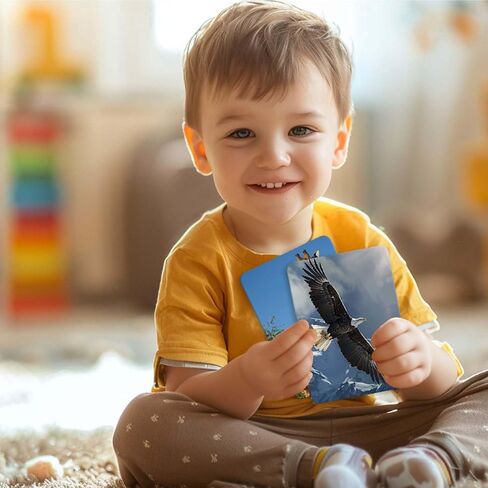 54PCS Animals Flash Cards for Toddlers 1 2 3 4 5 6 Years Old, Double Sided Cartoon Cards About Land Marine Sky Animals, Educational Learning Toy Gift for Preschool Toddler Flashcards in Saudi Arabia