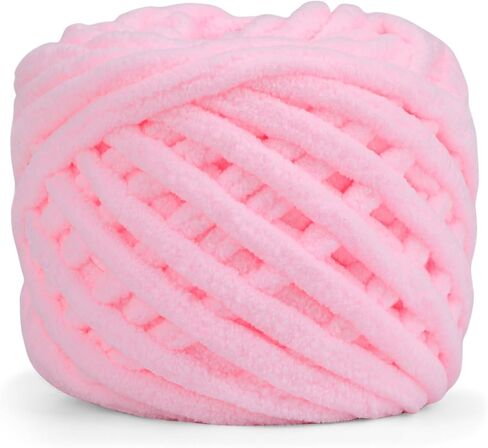 4 Skeins Blanket Yarn, Soft Chunky Chenille Yarn for Crocheting and Knitting, Thick Fluffy Yarn with Crochet Hook for Making Blankets Sweater Scarf Shawl DIY Crocheting Crafts in Saudi Arabia