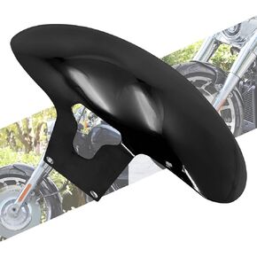 HCmotorku Motorcycle Front Fender Mudguard For 160 R18 Front Wheel Fit For Harley M8 Softail Fatboy FLFBS FLFB 2018-Up Gloss Black