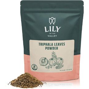 LILY OF THE VALLEY Triphala Powder - Mix of Amla, Haritaki & Bibhitaki - Sourced from India - Herbal Adaptogen Superfood - Vegan & Gluten-Free (4oz, 113g)- Package May Vary