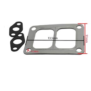 Turbo Stainless Steel Gasket Fit for Detroit Diesel Truck 12.7L Series 60 for Holset Garrett BorgWarner KKK K31 GT4294 GTA4294 HX50 HX55 714788 23525464 23522781 23528062 23528065 Turbocharger