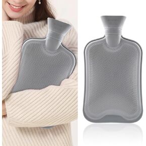 Hot Water Bottle 1.2L with Knit Belt 2pcs