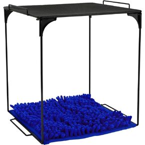 AUECOOME Locker Accessories Locker Organizer Shelf and Locker Carpet Decorating Kit Suitable for School, Office Back to School Essentials (2, Black Blue)