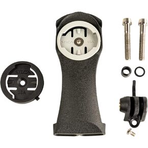 SILCA Chisela Out Front 3D Printed Titanium Computer Mount with Integrated Light or GoPro Mount | Designed for use with Garmin and Wahoo Bike Computer | Titanium Bolts and T-Tray for Light or GoPro