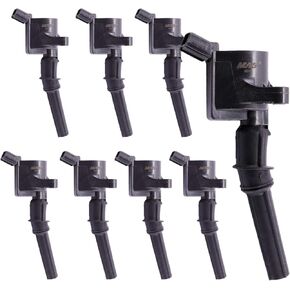 MAS 8 Pack Curved Boot Ignition Coil DG508 Compatible with Ford Lincoln Mercury 4.6L 5.4L V8 C1454 C1417 FD503 DG457 DG472 DG491 F523