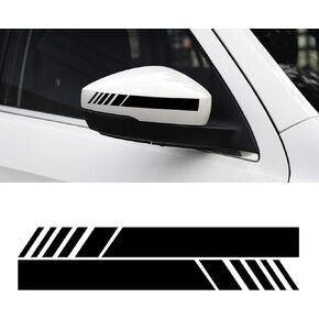 SINGARO Car Exterior Accessories Rear View Mirror Stickers Decor Car Body Sticker Vinyl 4pcs (Black)