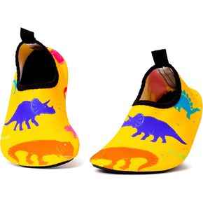 PYYIQI Girls Cartoon Print Quick-Drying Water Shoes for Girls - Non-Slip and Breathable for Swimming, Sports, and Yoga