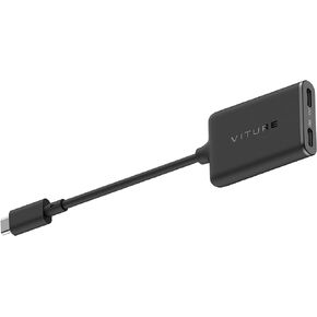 VITURE USB- C XR Charging Adapter for iPhone 15/15 Pro, Enabling Multi-Screen, Enhanced 3DoF, Spatial 3D, VR Video Features on Your iPhone 15/15 Pro, Charge and Play for Other Devices