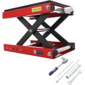 GAOMON Motorcycle Lift Jack, 1200 LBS Transmission Motorcycle Stand Scissor Jack with Wide Deck & Dolly, Thickened Rubber Pad Dirt Bike Stand Lift for ATV, Bike, Street Bikes, Cruiser Bikes