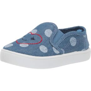 carter's Girls' Tween Casual Slip-on Skate Shoe, Blue, 6 M US Toddler