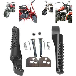 Foot Pegs Footrest Bracket for Coleman CT200U,Trail 200,CT200U-EX,Axis M200,BT200X,CT200U-EXR CT100U Trail 100 212cc 196cc 6.5hp,mini bike foot pedal,Left Right Black,Pack of 2