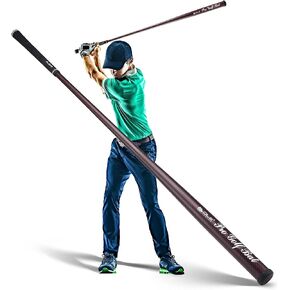 OLE ANDIGO Golf Swing Trainer Pro Golf Bat Carbon Fiber Golf Swing Training Aid,Increase Club Head Speed,Golf Warm-Up Stick,Strength and Tempo Training Golf Accessories for Men Women