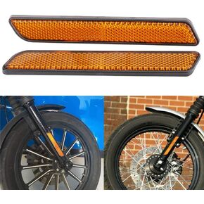 Motorcycle Side Reflector 2pc Front For Lower Leg Sliders Dyna Softail Sportster FXD