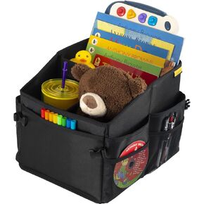 Car Organizer, Car Storage Organizer with Detachable Divider, Car Seat Organizr for Kids With Multi-Pockets &Handles, Small Car Organizer for Car Front Seat, Backseat, Passenger Seats, Car Middle Seat