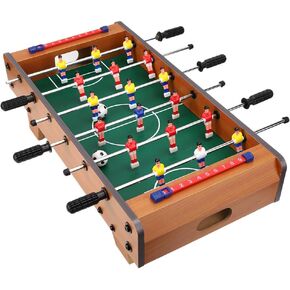 Mini Foosball Table, 20 Inch Table Top Football Table Soccer Game with Footballs and Score Keepers, Wooden Soccer Game Tabletop for Kids Adults Game Room Family