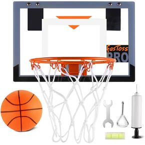 Pro Mini Basketball Hoop Indoor Family Games for Door and Wall with Complete Accessories Transparent in Kuwait