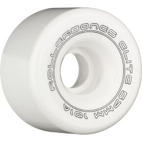 Rollerbones Art Elite 57mm 101A White Roller Skate Competition Wheels 8 pk