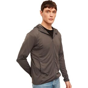 OHYOGA Men's UPF 50+ Sun Protection Hooded Jacket Long Sleeve Shirt Hiking Running Fishing Shirts Full Zip SMC3M071 in Kuwait